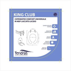 Copriwater Comfort Universale in MDF Laccato Lucido 2