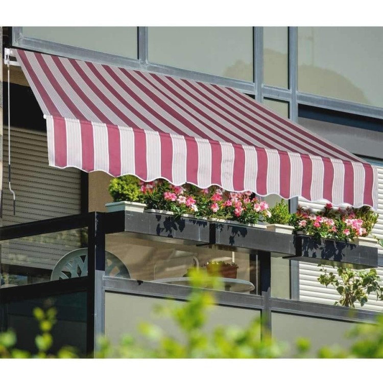 GARDEN FRIEND T1372013/E Tenda Barra Quadra, Rosso, 300x15x18 cm