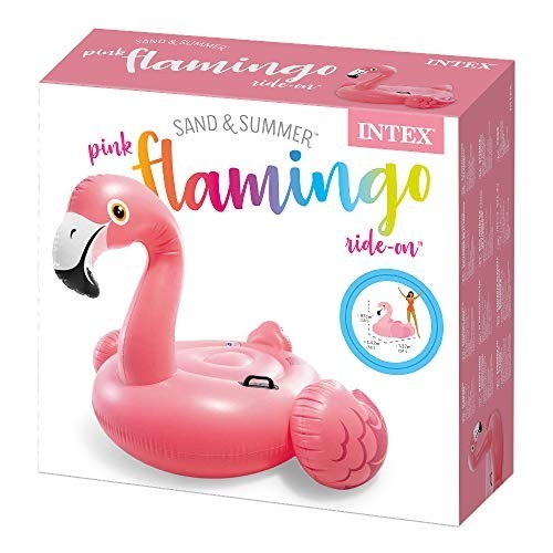 Intex 57558 - Cavalcabile Fenicottero, Rosa, 142 x 137 x 97 cm
