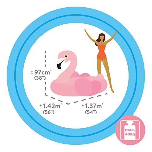 Intex 57558 - Cavalcabile Fenicottero, Rosa, 142 x 137 x 97 cm