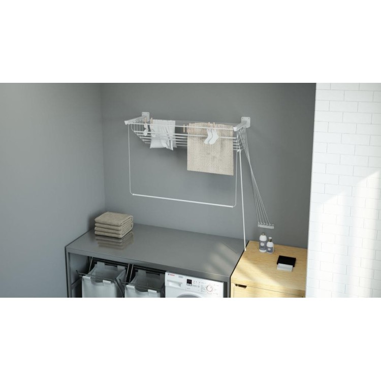 STENDIBIANCHERIA DA PARETE O MURO SALIESTENDI 120CM CON 7,2 METRI