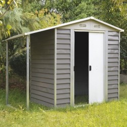 Cottage Casetta box da giardino con tettoia laterale verdelook 621/15