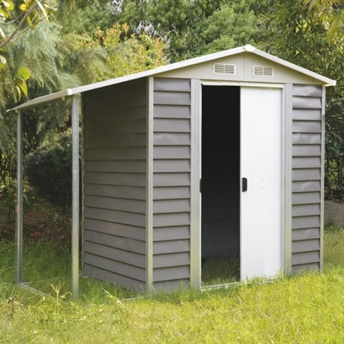 Cottage Casetta box da giardino con tettoia laterale verdelook 621/15