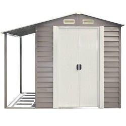 Cottage Casetta box da giardino con tettoia laterale verdelook 621/15 2