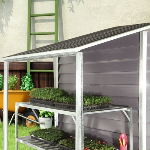 Cottage Casetta box da giardino con tettoia laterale verdelook 621/15