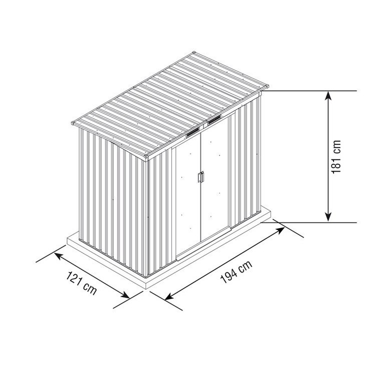 Maisonnette casetta in metallo Medium 121x194x181 cm verdelook