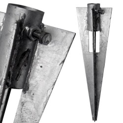 PUNTALE DI FISSAGGIO A TERRA PER PALOd.34mm RETE PANNELLO ELETTROSALDATO