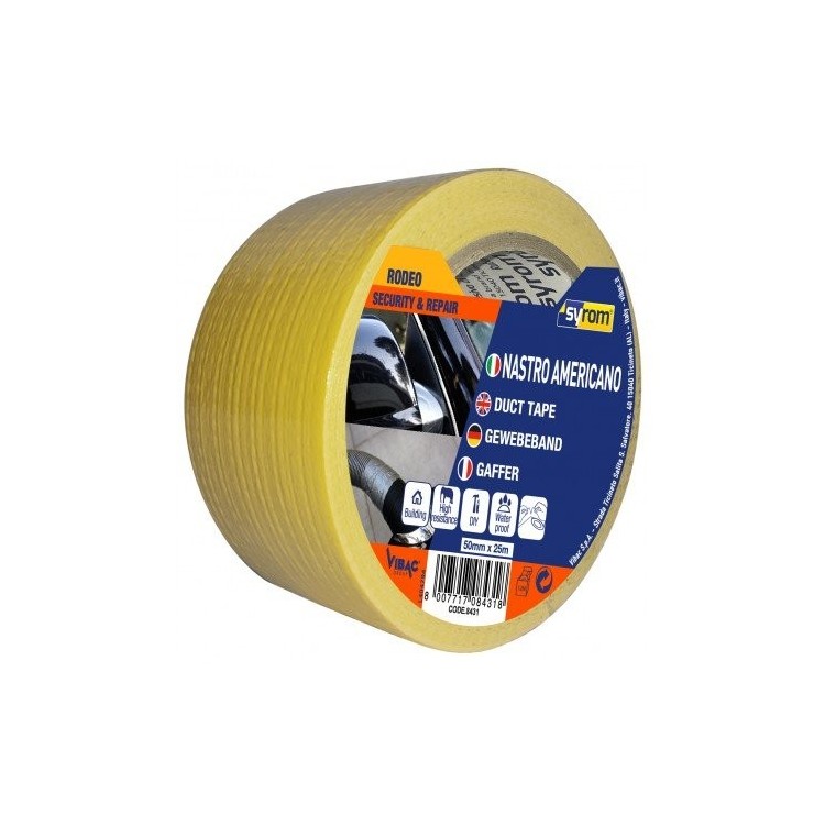 "NASTRO AMERICANO RODEO" MULTIUSO MISURA 50MM X 25MT GIALLO SYROM
