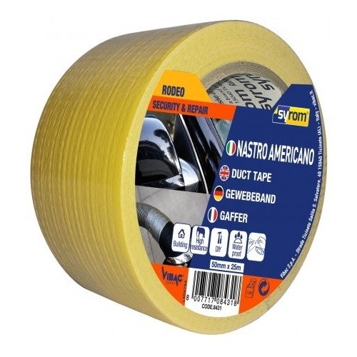 "NASTRO AMERICANO RODEO" MULTIUSO MISURA 50MM X 25MT GIALLO SYROM
