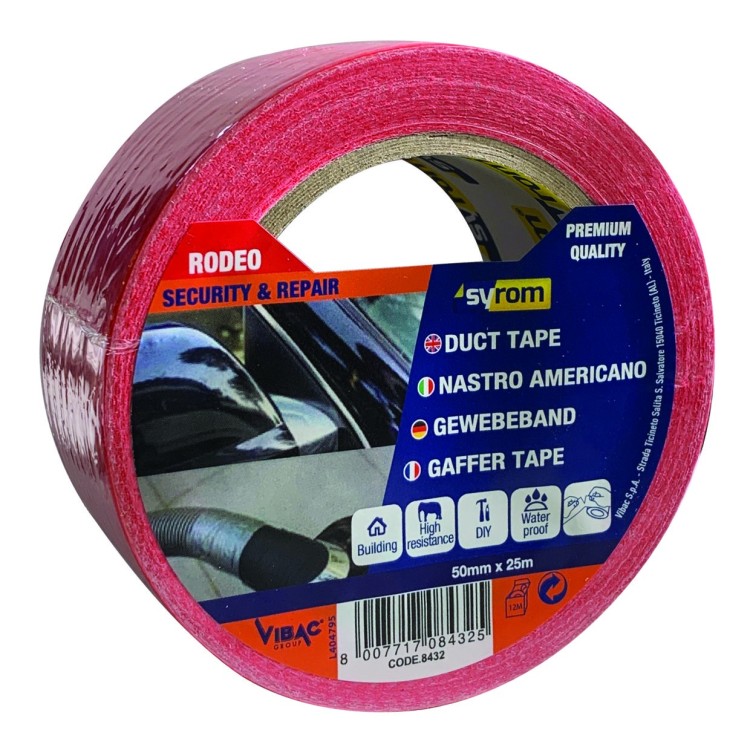 "NASTRO AMERICANO RODEO" MULTIUSO MISURA 50MM X 25MT ROSSO SYROM