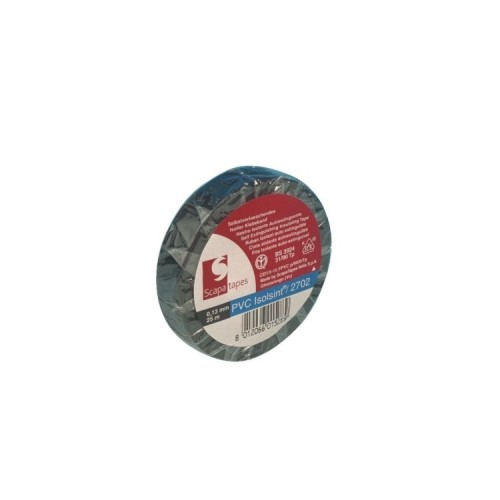 Nastro isolante in PVC, nero, 15 mm x 25 m, 0.13 mm