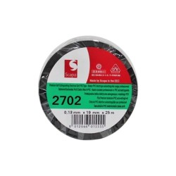 Nastro isolante in PVC, nero, 19 mm x 25 m