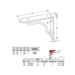 REGGIMENSOLA PALLADIO BIANCO 23 CM 2