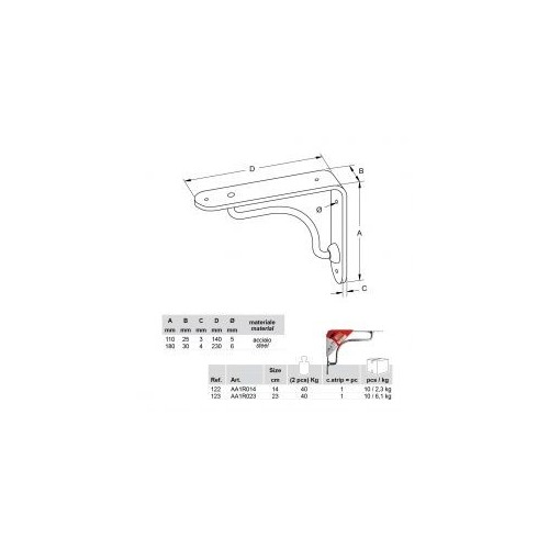 REGGIMENSOLA PALLADIO BIANCO 23 CM