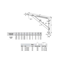 REGGIMENSOLA OBELIX ZINCATO 50 CM 2
