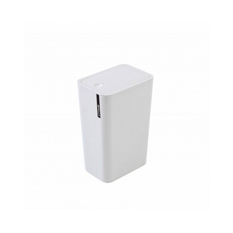 PATTUMIERA CON COPERCHIO "PUSH" 8 LT ERIKA BIANCO