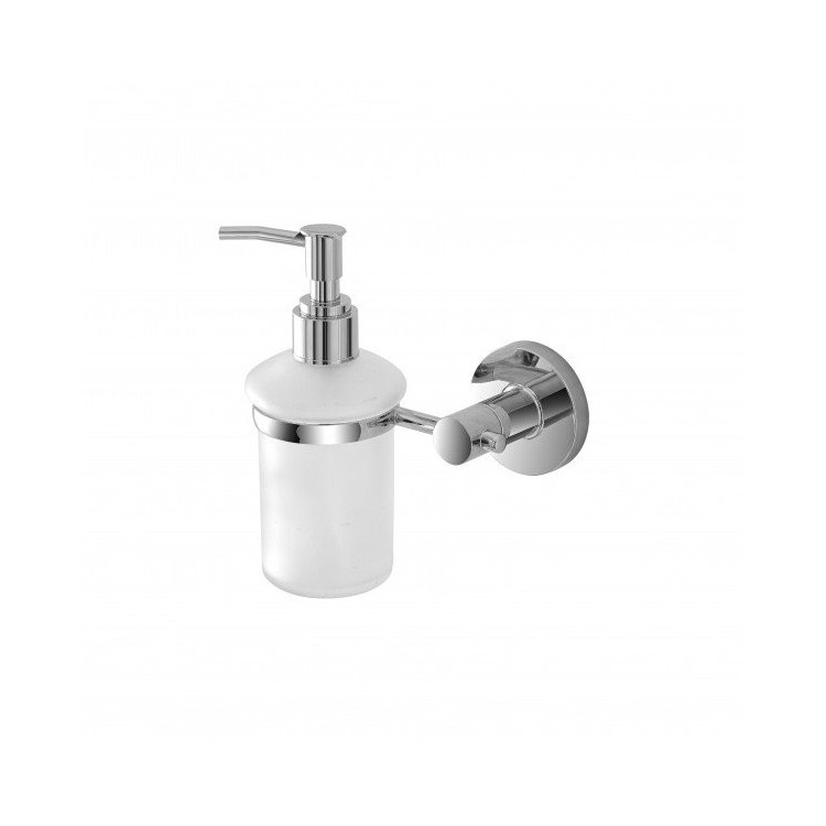 PORTA DISPENSER CROMO/VETRO SATINATO SERIE SPRINT