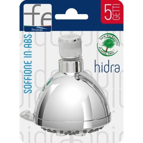 Soffione Doccia Linea Hidra in ABS 5 funzioni cromato