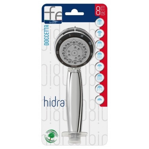 SOFFIONE DOCCIA CROMO 8 FUNZIONI 017024