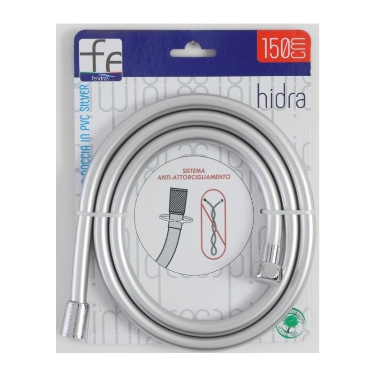 Laccio doccia Hidra in PVC 200 cm grigio metallizzato