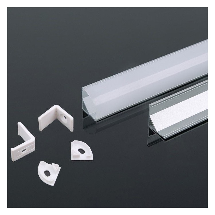 Profilo in Alluminio Angolare per Strip LED