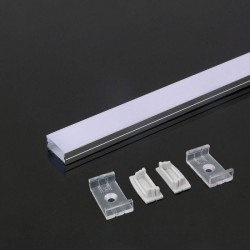 Profilo in Alluminio per Strip LED bianco 2000 x 23,5 x 9,8mm