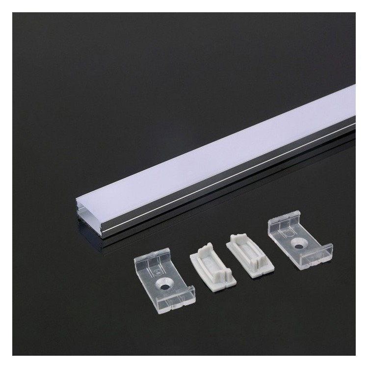 Profilo in Alluminio per Strip LED bianco 2000 x 23,5 x 9,8mm
