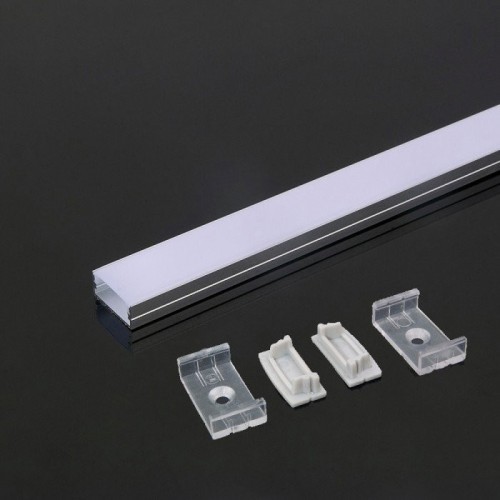 Profilo in Alluminio per Strip LED bianco 2000 x 23,5 x 9,8mm
