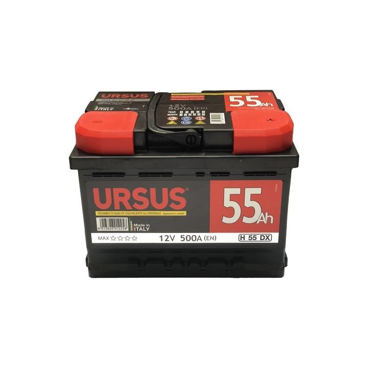 BATTERIA AUTO URSUS MAX 55 AH polarità DESTRA