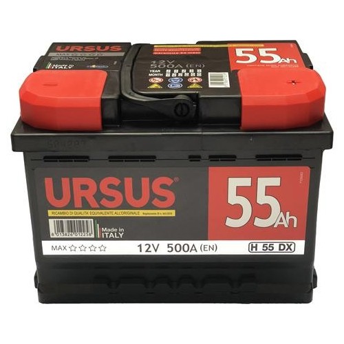 BATTERIA AUTO URSUS MAX 55 AH polarità DESTRA