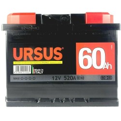 BATTERIA AUTO URSUS MAX 60 AH polarità DESTRA