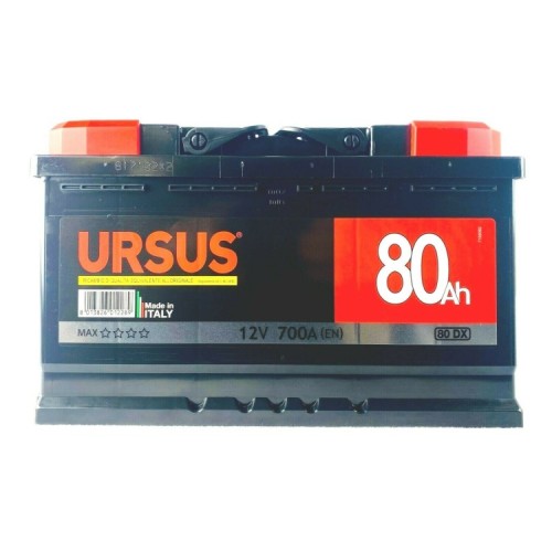 BATTERIA AUTO URSUS MAX 80 AH polarità DESTRA