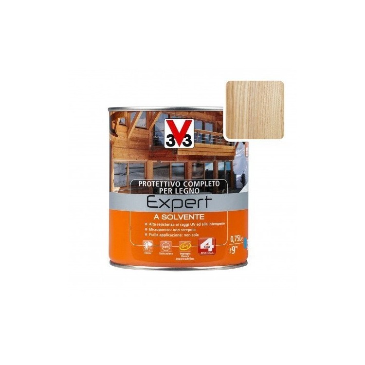 Protettivo Completo A Solvente per legno INCOLORE 0,75 Lt v33