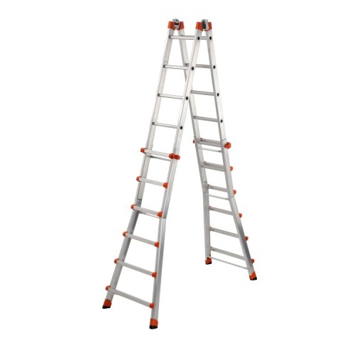 Scala multifunzione telescopica "PEPPina" Gierre in alluminio, 6+6 pioli