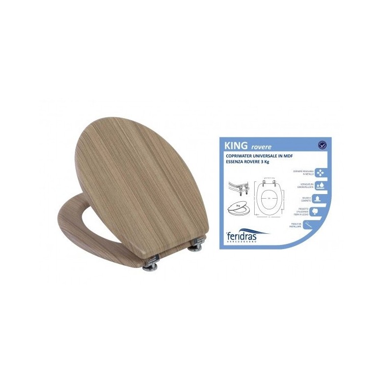 COPRIWATER IN LEGNO 18 POL. ROVERE SBIANCATO.