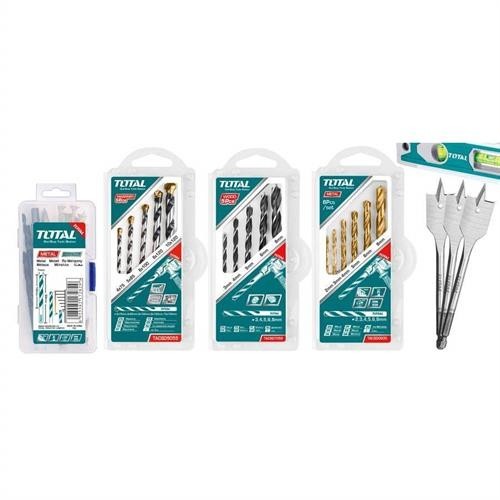 Kit Trapano a Percussione 20V 2 Batterie 2.0 Ah 42 Accessori Punte e Borsa Total