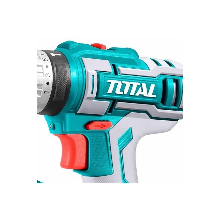 Kit Trapano a Percussione 20V 2 Batterie 2.0 Ah 42 Accessori Punte e Borsa Total