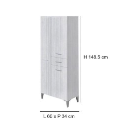 Colonna 3 ante e 1 cassetto Stella L 60 x H 148,5 cm 2