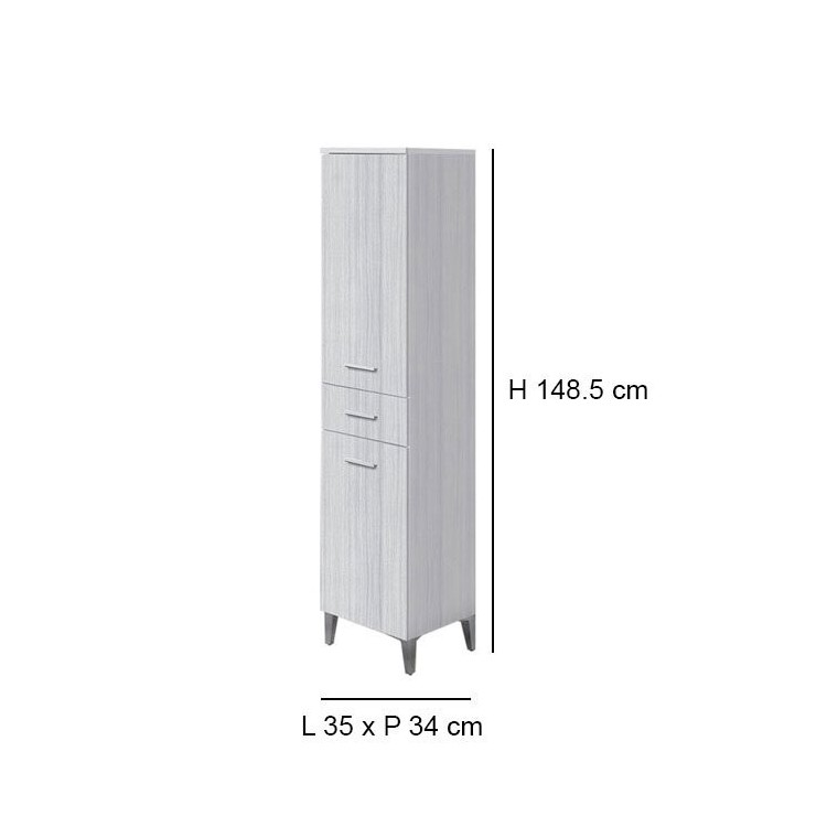 Colonna 2 ante e 1 cassetto Stella L 35 x H 148,5 cm