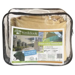 Tenda vela triangolare 5x5x5 metri colore ecrù 2