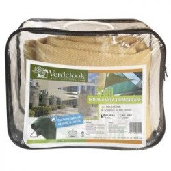 Tenda vela triangolare 5x5x5 metri colore bianco 2