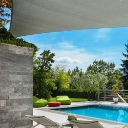 Tenda vela triangolare 3,6x3,6x3,6 metri colore bianco 2