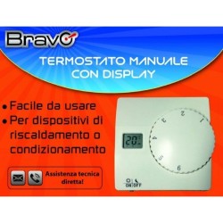 Bravo termostato manuale con display facile da istallare 2