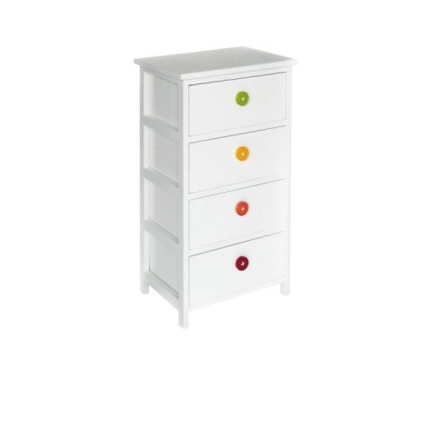 Cassettiera in legno bianco 40x29xh73cm arredo casa design