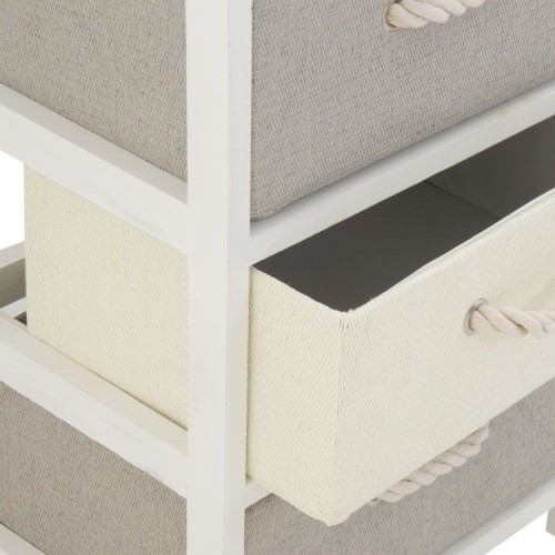 Cassettiera mobile legno 3 cassetti maniglia in corda arredamento casa