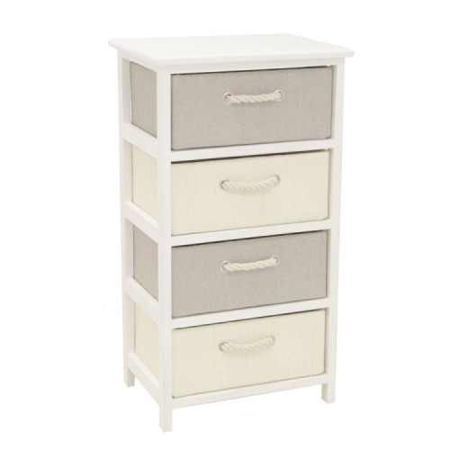 Cassettiera mobiletto 4 cassetti maniglia corda arredo casa