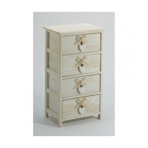 cassettiera 4 cassetti in legno