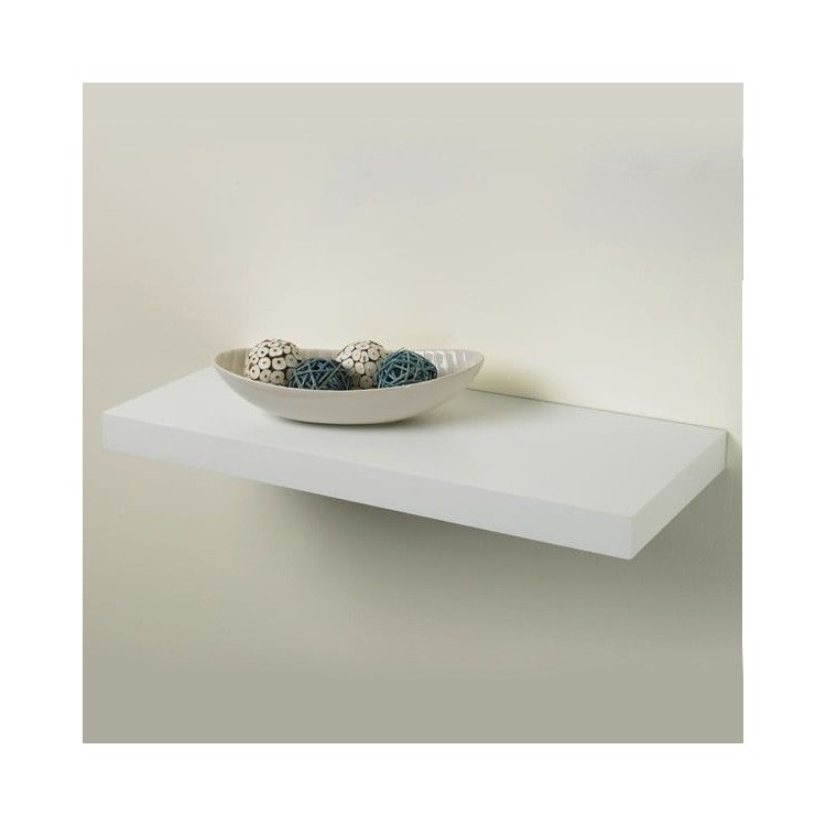 Mensola Tamburata Colore Bianco 60x25x5cm