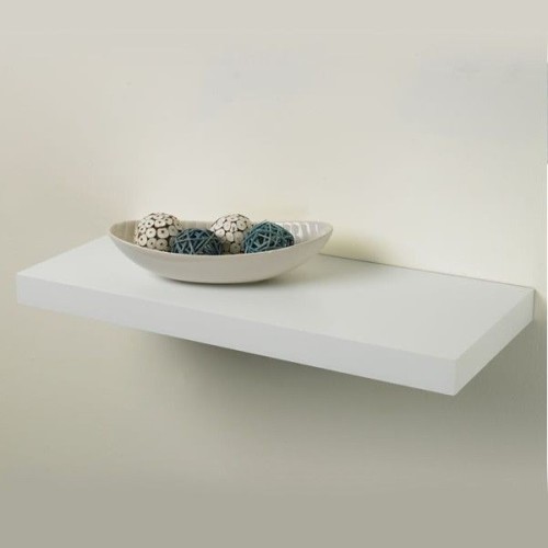 Mensola Tamburata Colore Bianco 60x25x5cm