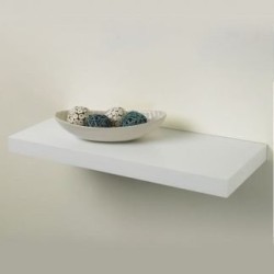 Mensola tamburata quadrata colore Bianco 100x25x5cm